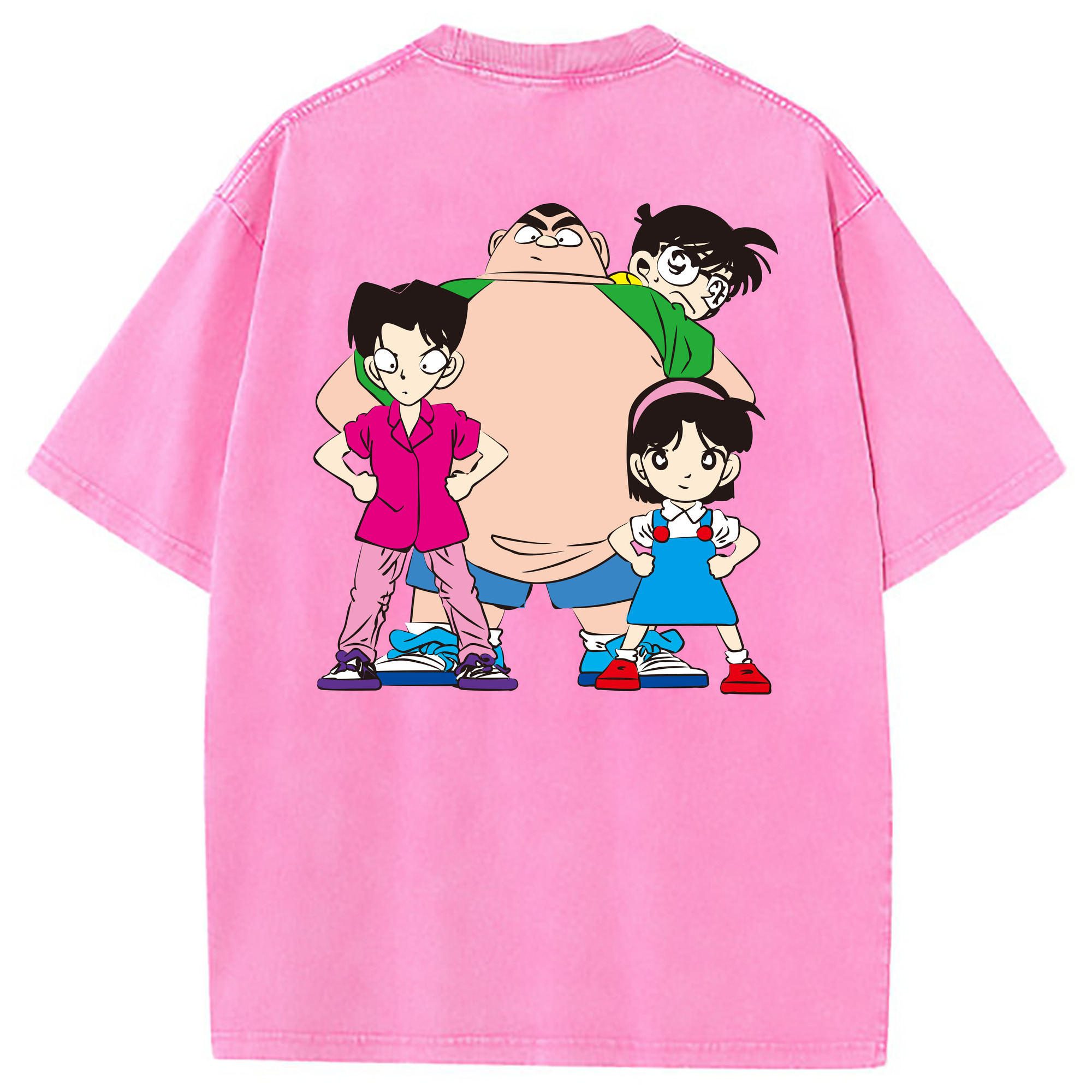 （画像用） 名探偵コナン Detective Conan 綿100% ヴィンテージ風 半袖Tシャツ（背面プリント）